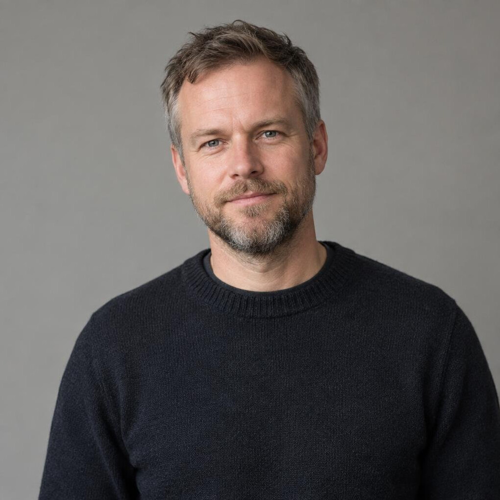Portrait of a man with a short beard